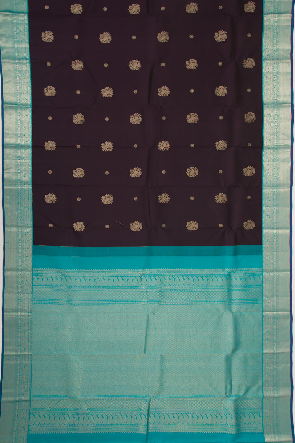 Taranga Kanchi Silk Butta Dark Blue Saree