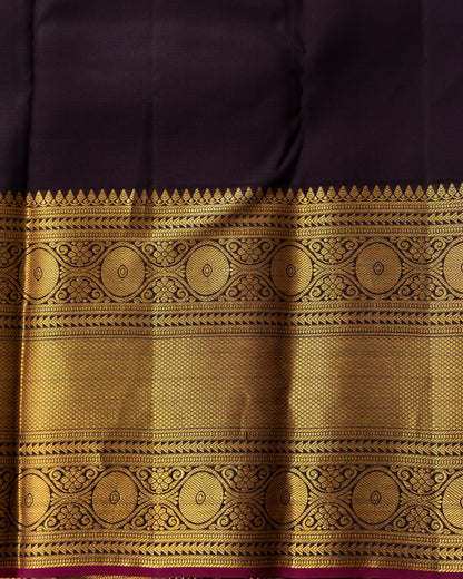 Kanchipuram Silk Lines And Butta Yellow Saree With Rakhi and Gift Box