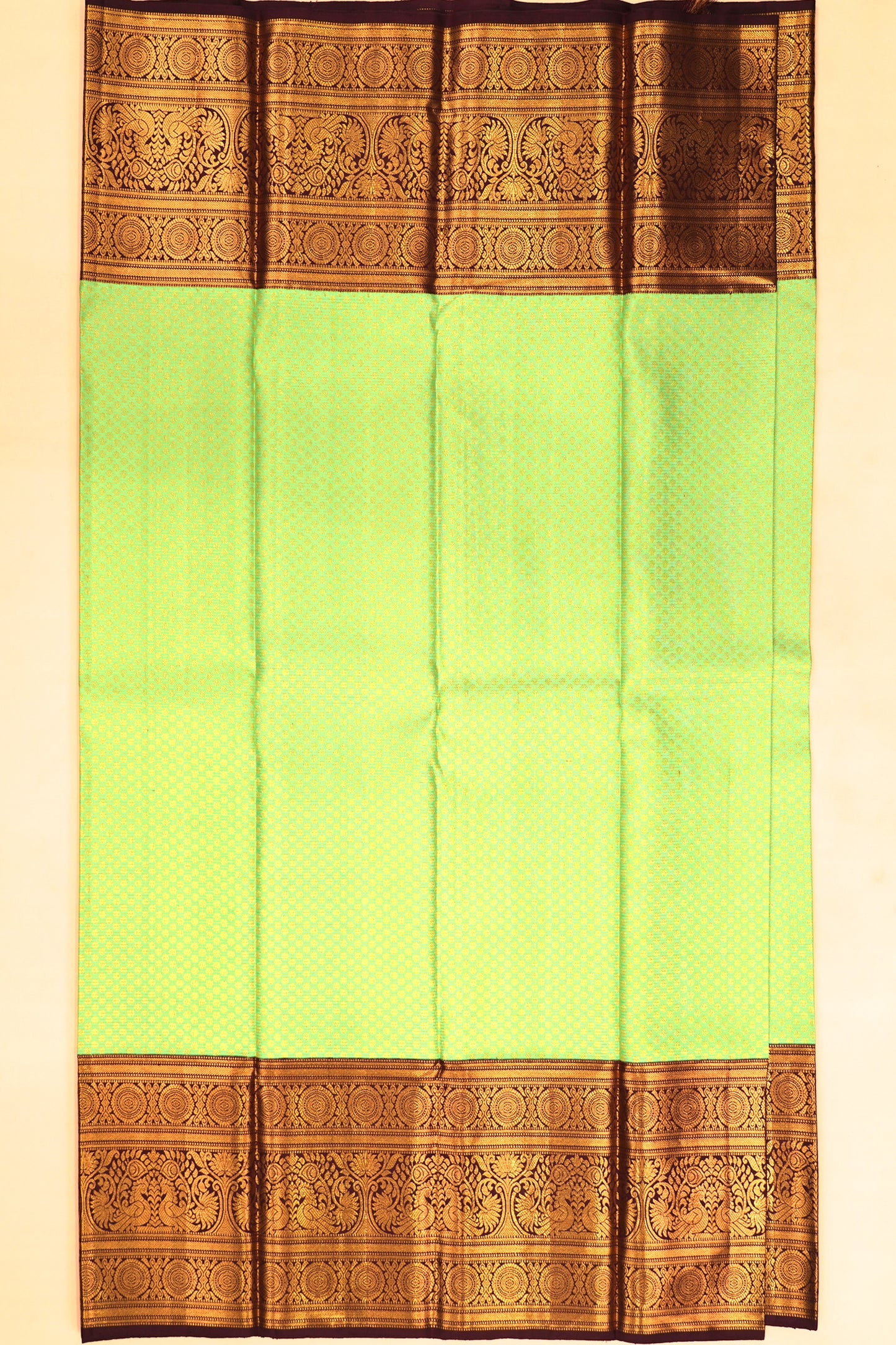 Kanchipuram Silk Brocade Green Saree