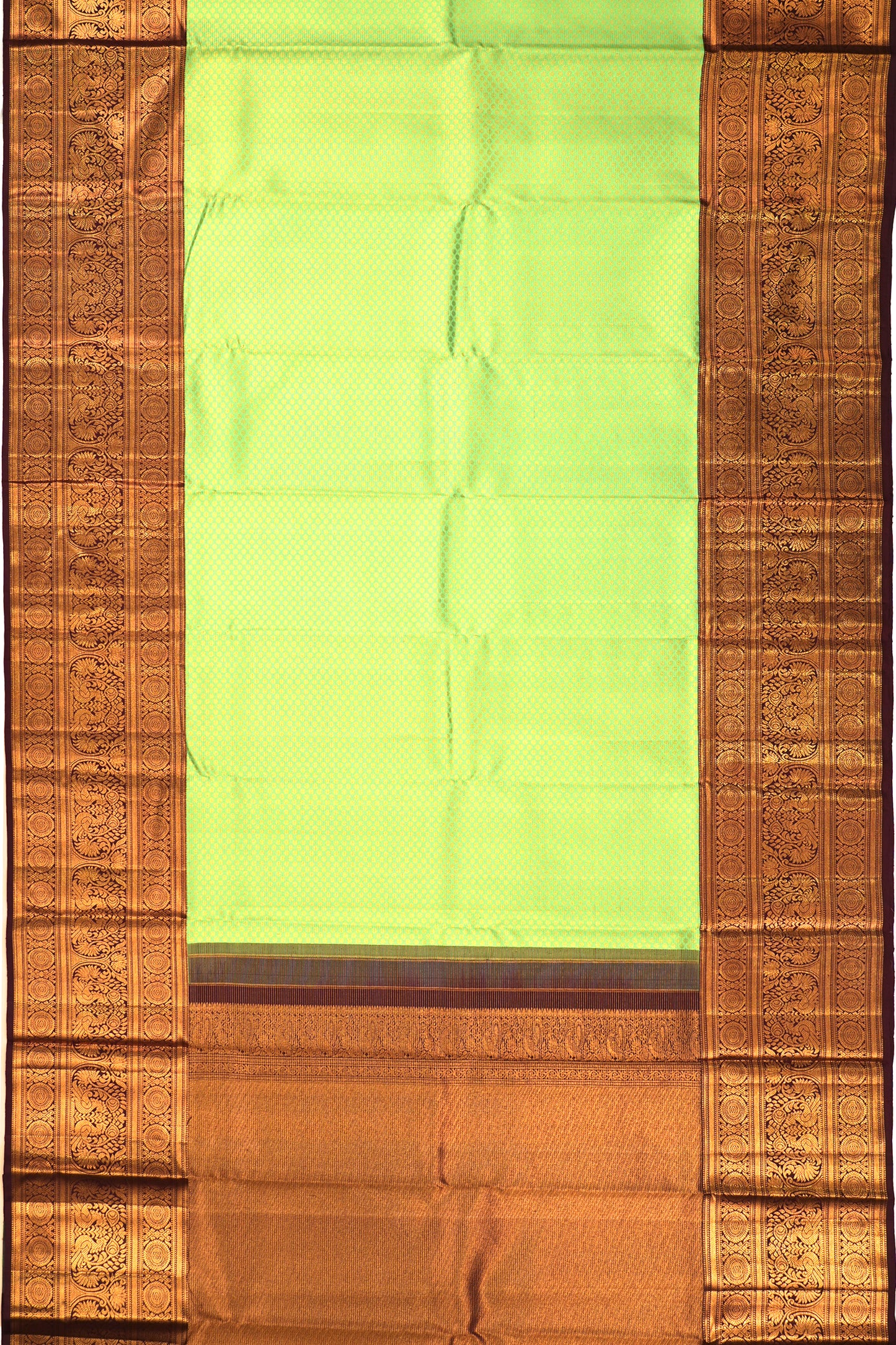 Kanchipuram Silk Brocade Green Saree