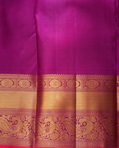Kanchipuram Silk Brocade Green Saree With Rakhi And Gift Box