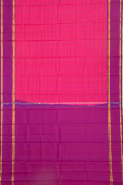 Kanchipuram Silk Checks Pink Saree