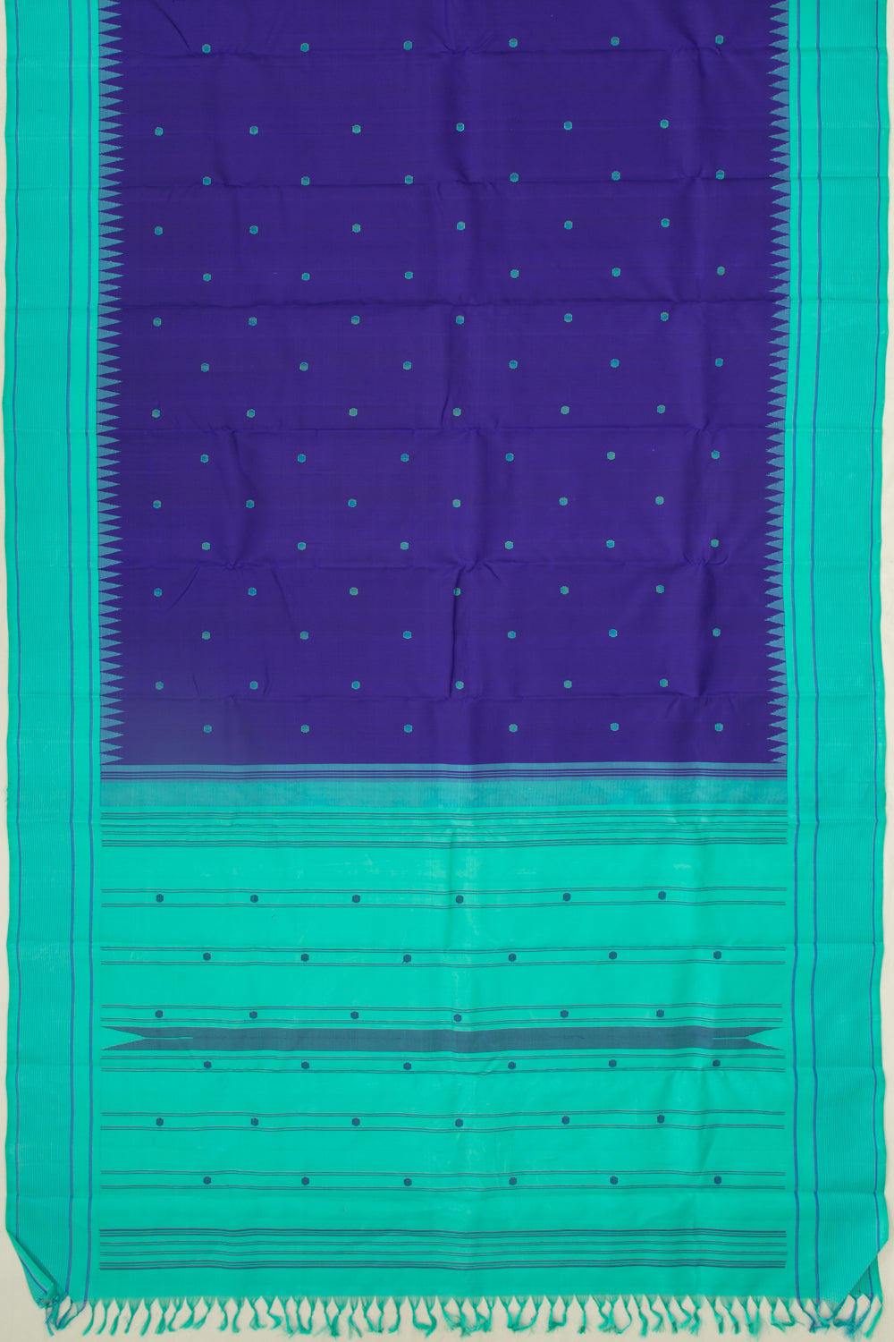 Kanchipuram Silk Butta Royal Blue Saree