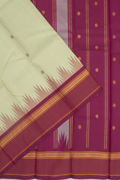 Gadwal Silk Butta Pastel Green Saree