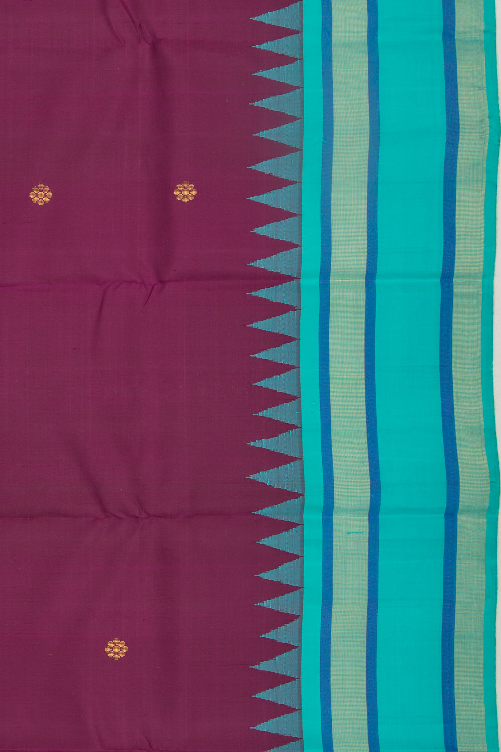 Kanchipuram Silk Butta Purple Saree