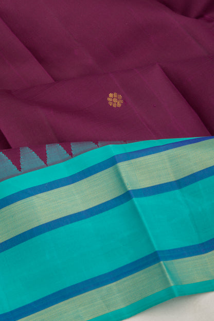 Kanchipuram Silk Butta Purple Saree