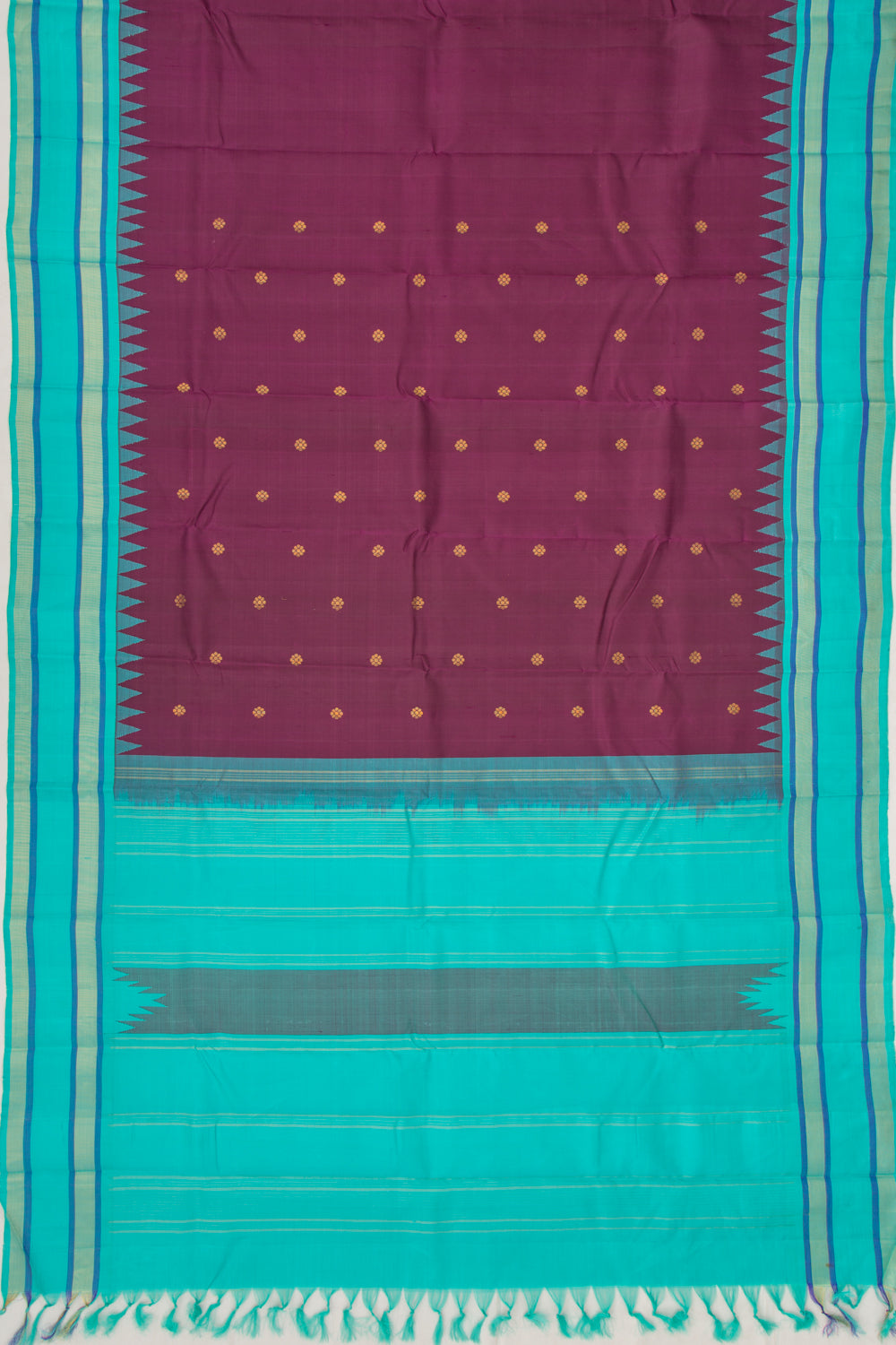 Kanchipuram Silk Butta Purple Saree
