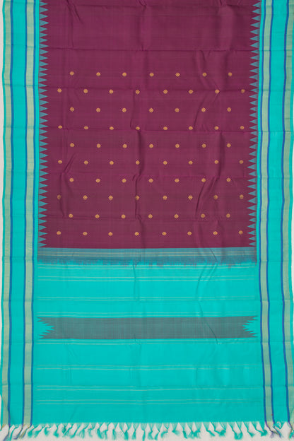 Kanchipuram Silk Butta Purple Saree