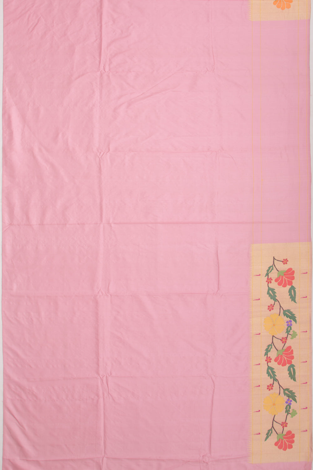 Paithani Silk Butta Baby Pink Saree