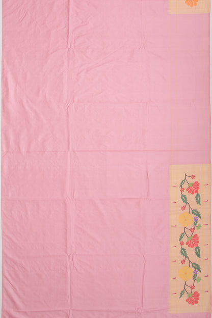 Paithani Silk Butta Baby Pink Saree