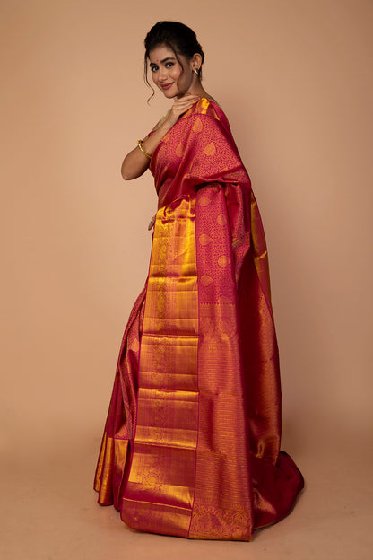 Taranga Kanchi Silk Brocade Maroon Saree