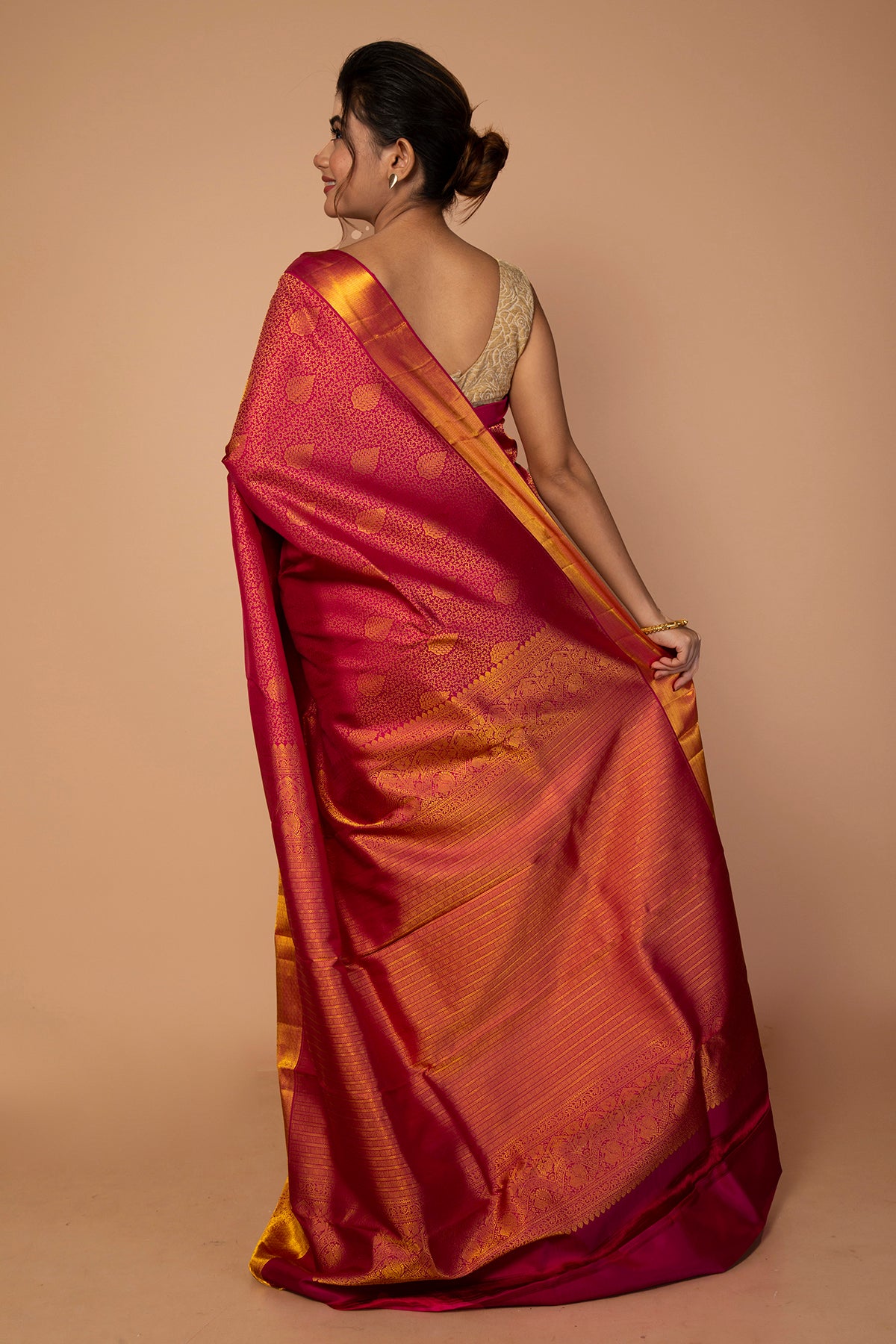 Taranga Kanchi Silk Brocade Maroon Saree