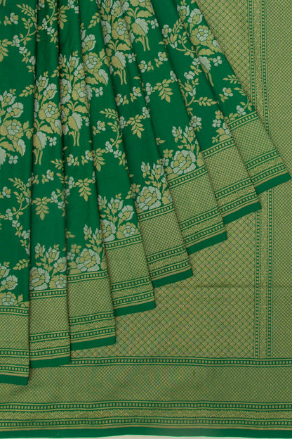 Banarasi Silk Phekwa Jaal Green Saree