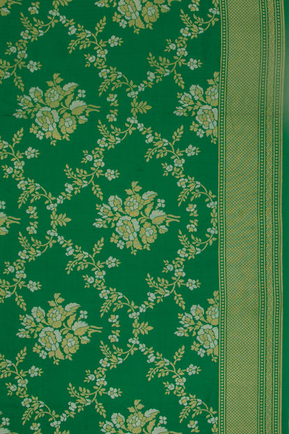 Banarasi Silk Phekwa Jaal Green Saree
