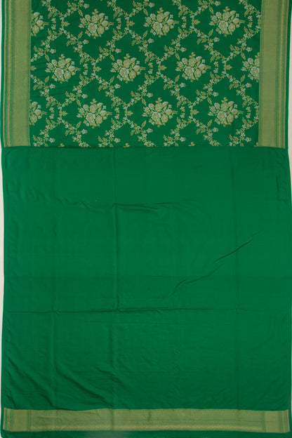 Banarasi Silk Phekwa Jaal Green Saree