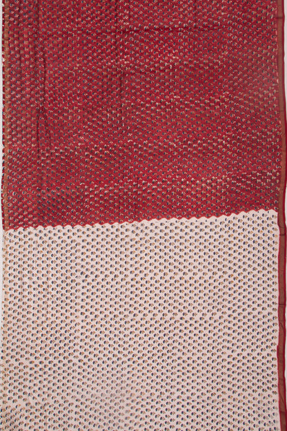 Chanderi Silk Floral Printed Maroon Saree