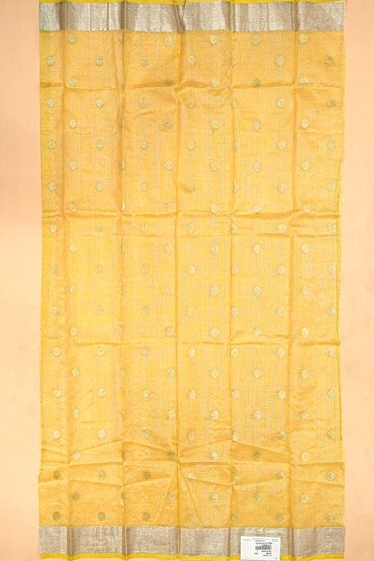Kota Silk Tissue Jaal Green Saree