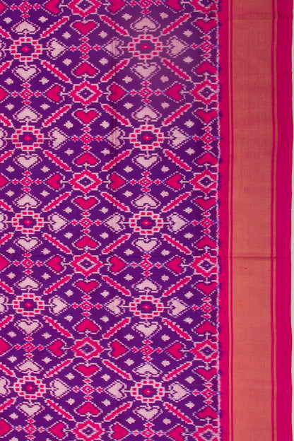 Pochampally Silk Ikat Purple Saree