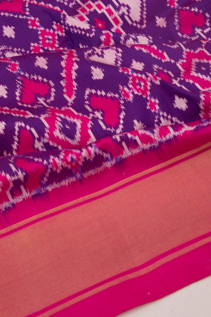 Pochampally Silk Ikat Purple Saree