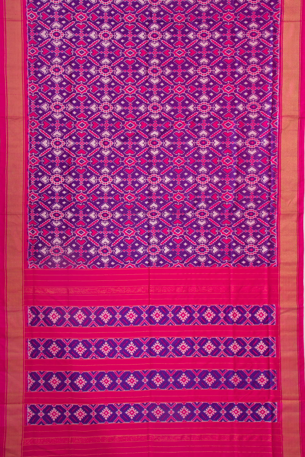 Pochampally Silk Ikat Purple Saree