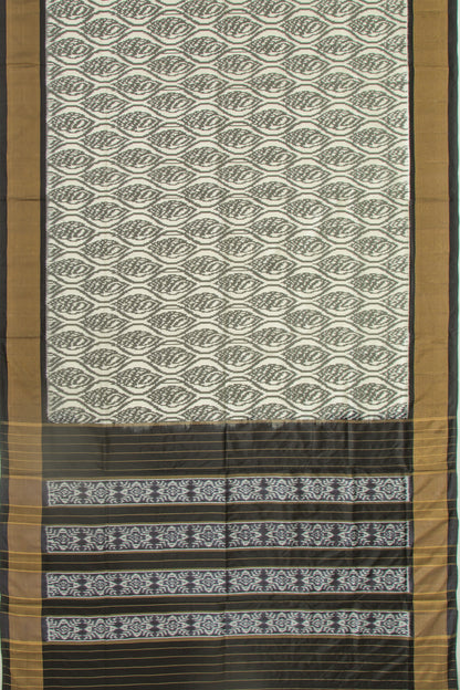 Pochampally Silk Ikat Off White Saree