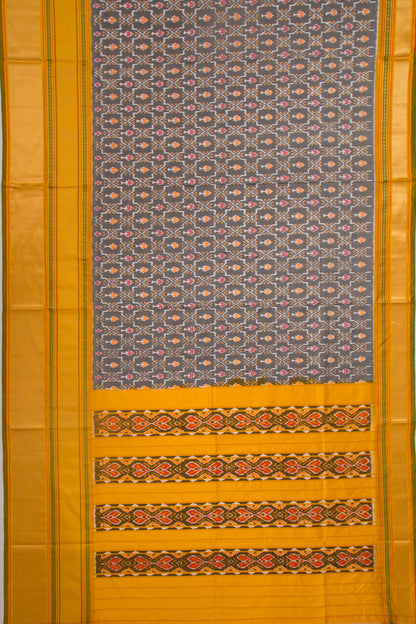 Kanchipuram Silk Ikat Grey Saree