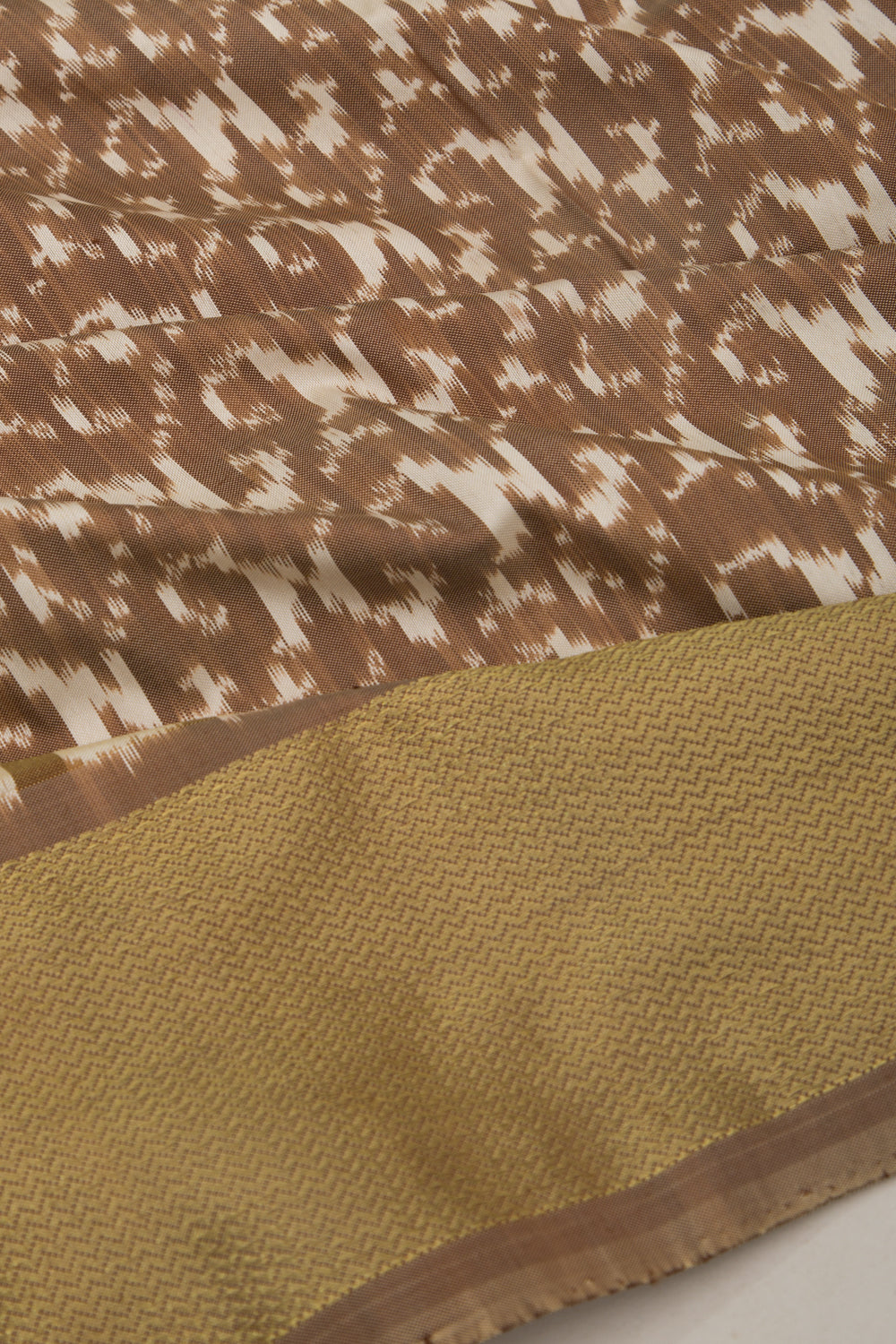 Pochampally Silk Ikat Brown Saree