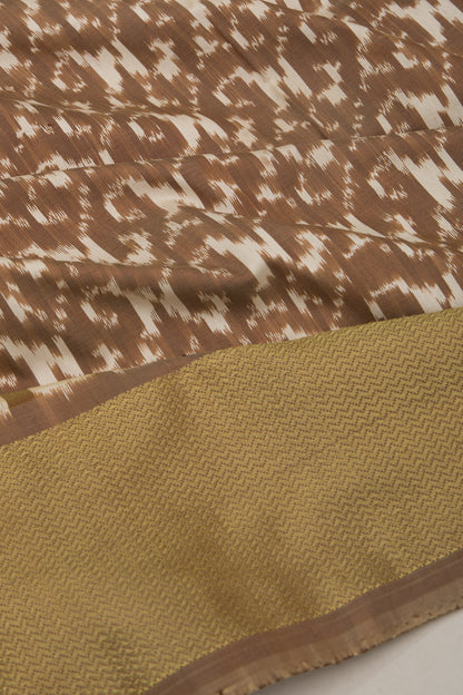 Pochampally Silk Ikat Brown Saree
