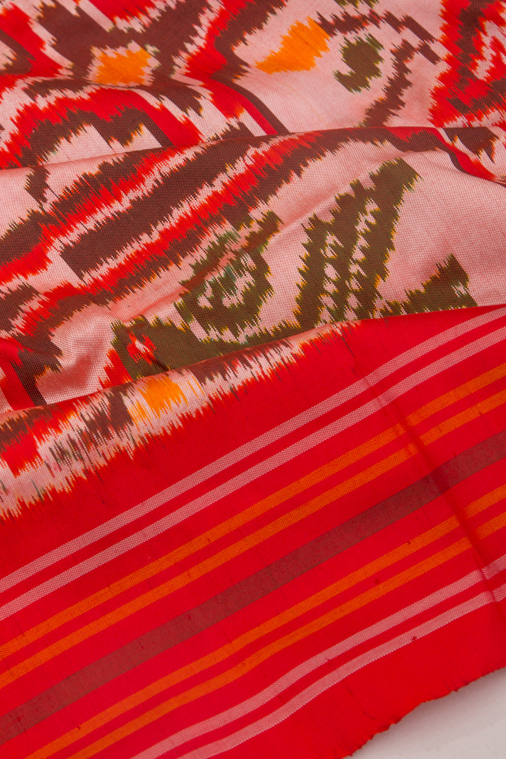 Pochampally Silk Ikat Baby Pink Saree