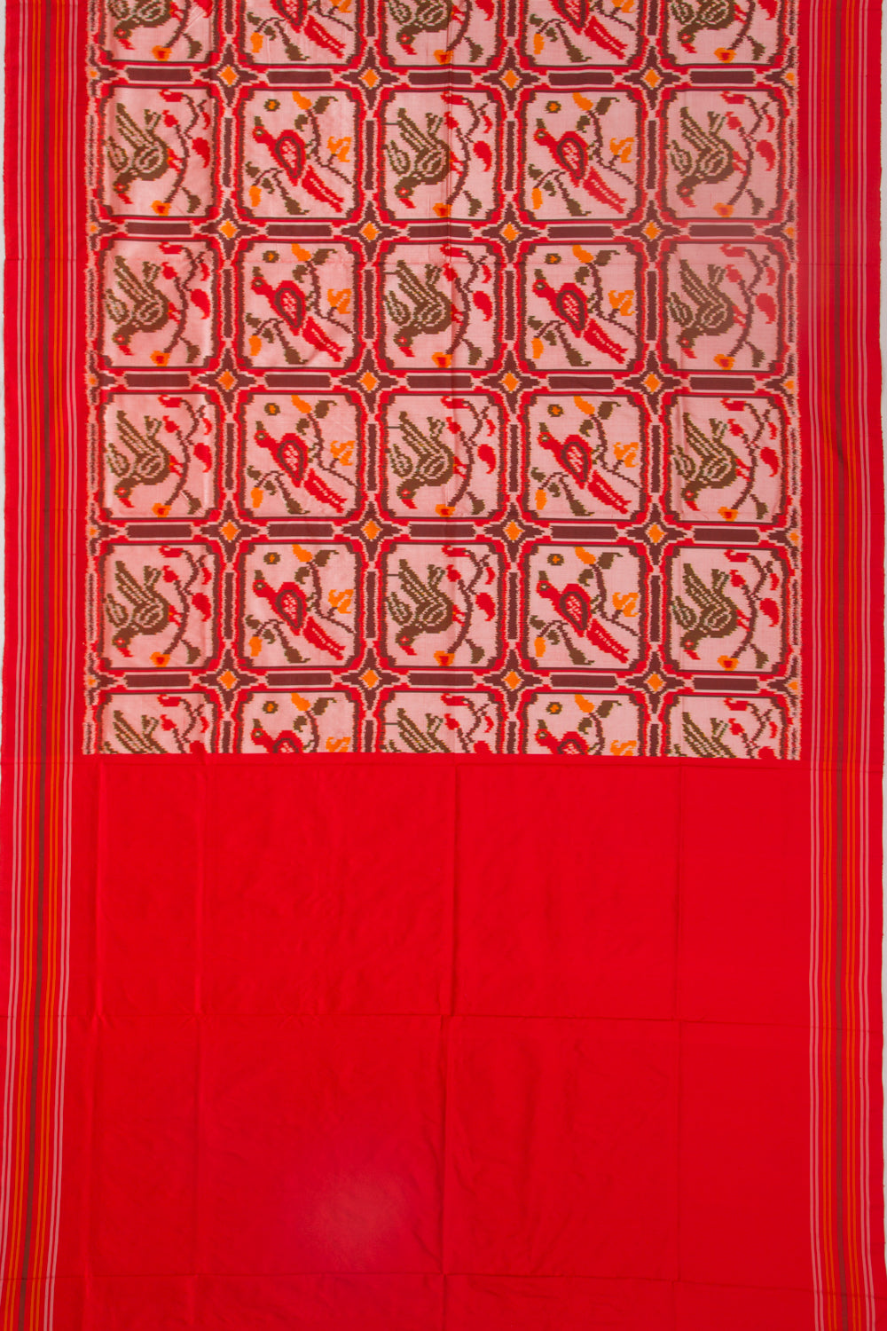 Pochampally Silk Ikat Baby Pink Saree