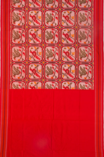 Pochampally Silk Ikat Baby Pink Saree
