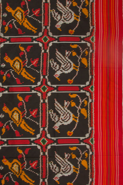 Pochampally Silk Ikat Black Saree