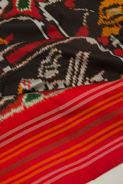 Pochampally Silk Ikat Black Saree