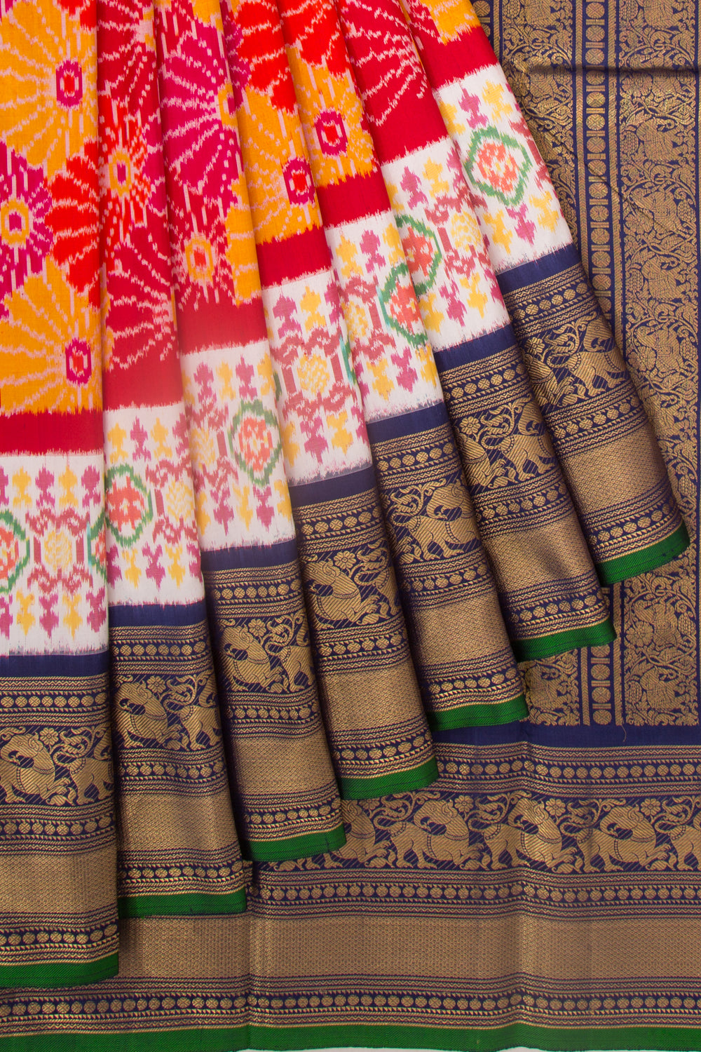 Kanchipuram Silk Ikat Red Saree