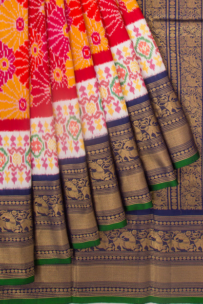 Kanchipuram Silk Ikat Red Saree