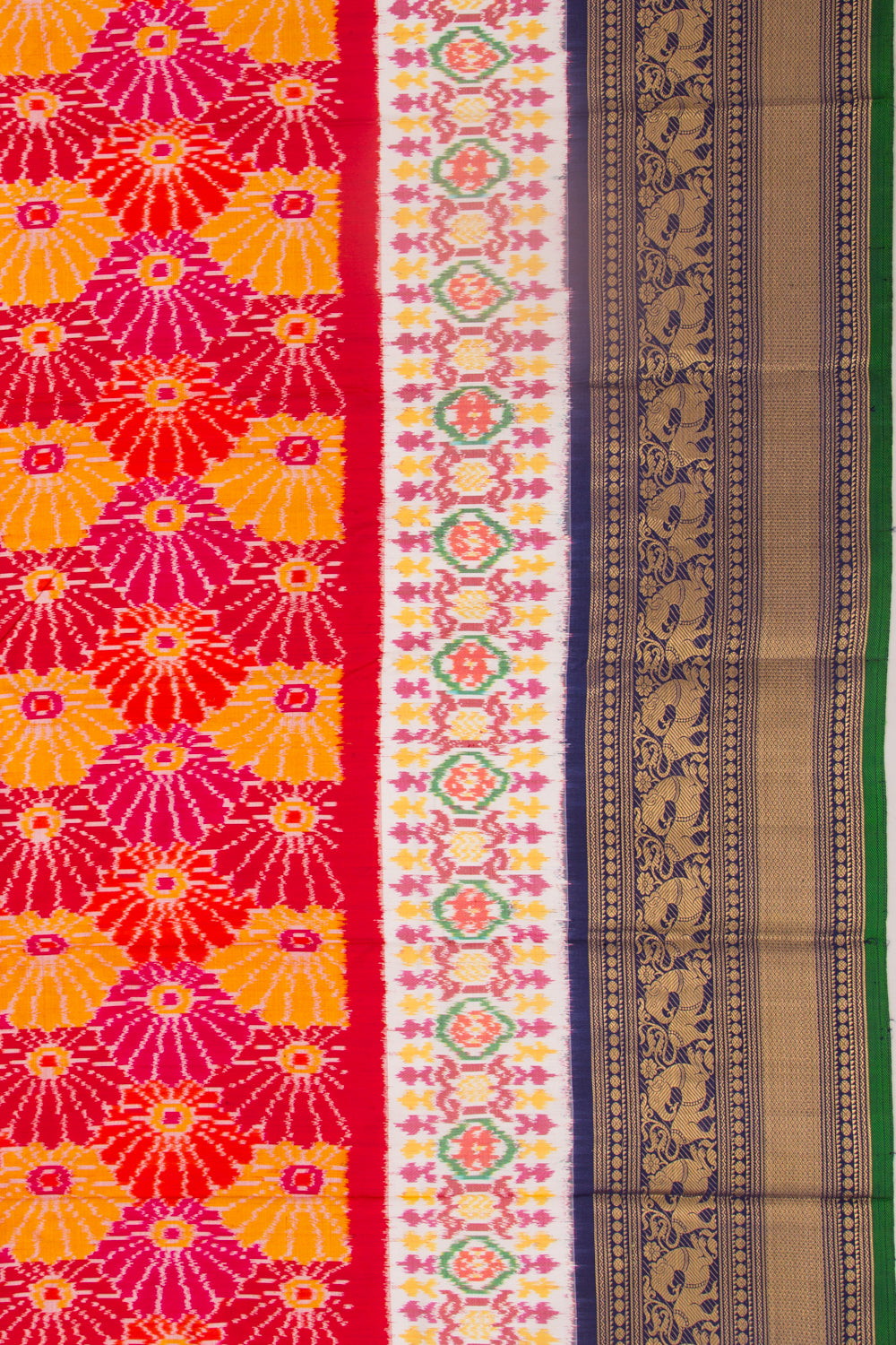 Kanchipuram Silk Ikat Red Saree