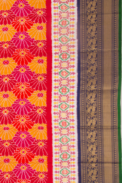 Kanchipuram Silk Ikat Red Saree