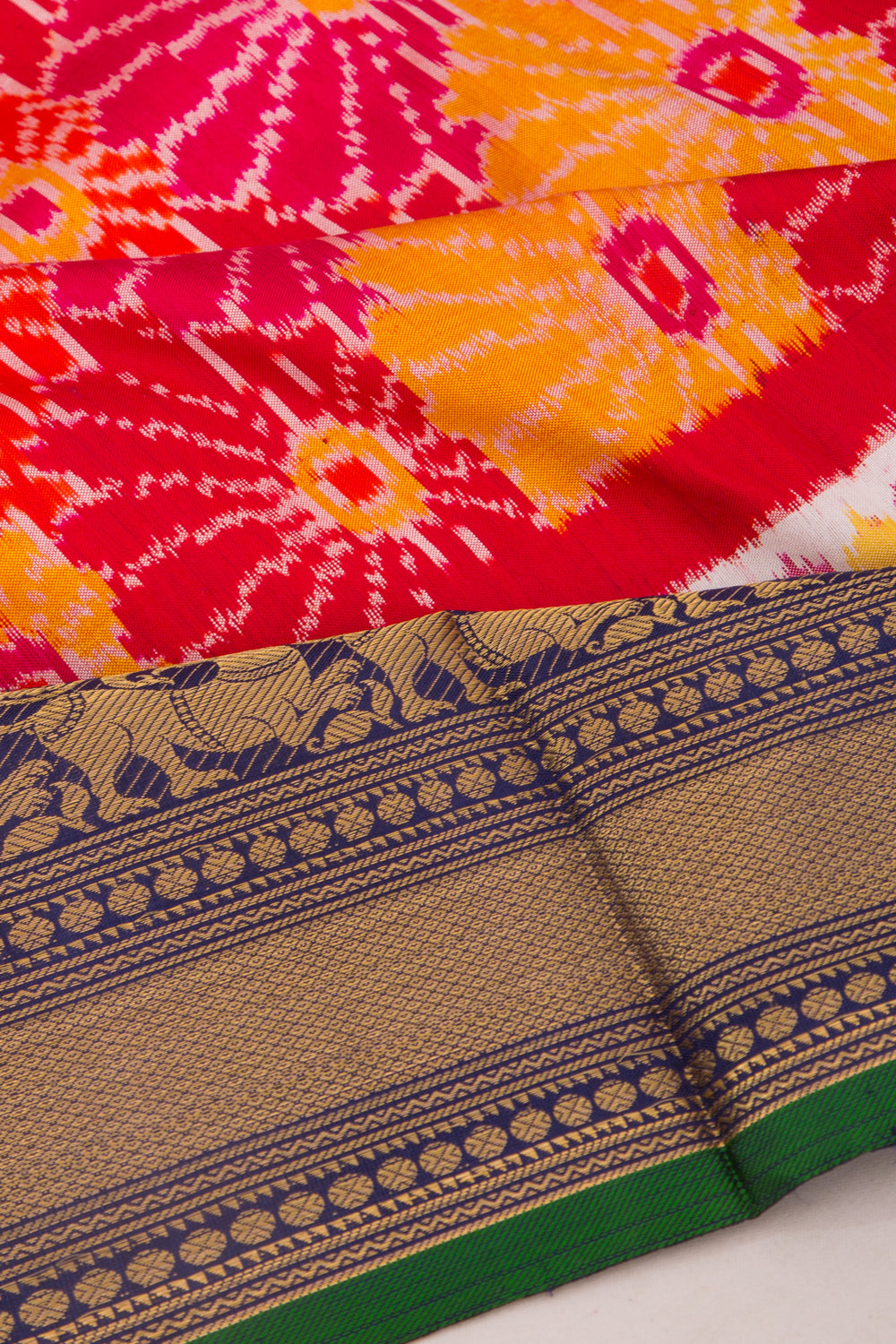 Kanchipuram Silk Ikat Red Saree