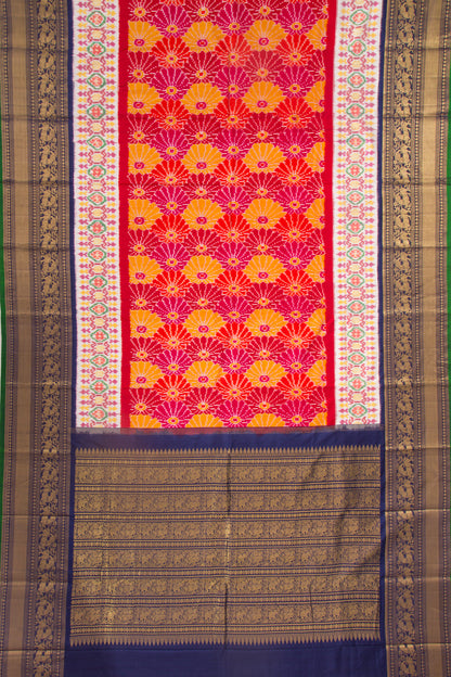 Kanchipuram Silk Ikat Red Saree