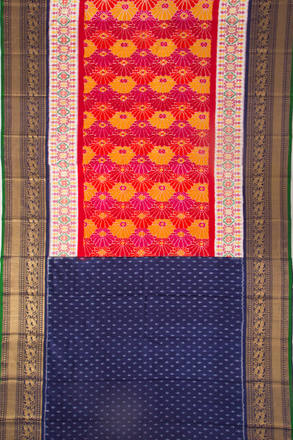 Kanchipuram Silk Ikat Red Saree
