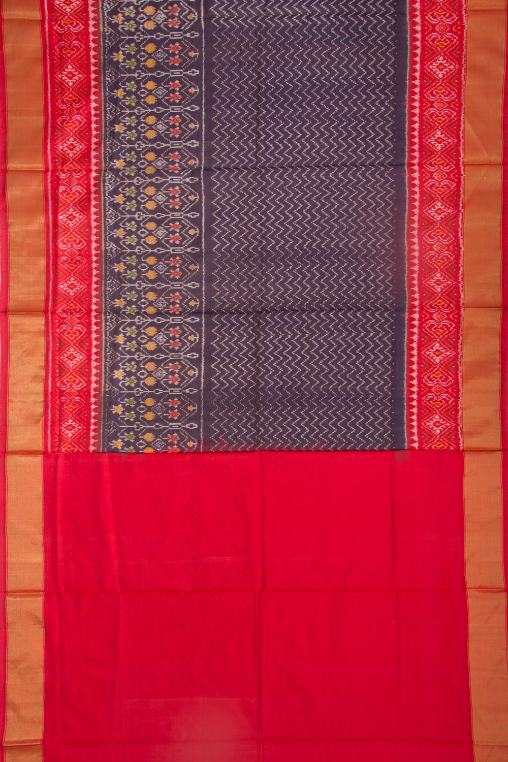 Pochampally Silk Ikat Dark Blue Saree