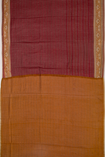 Chanderi Cotton Kanta Work Maroon Saree