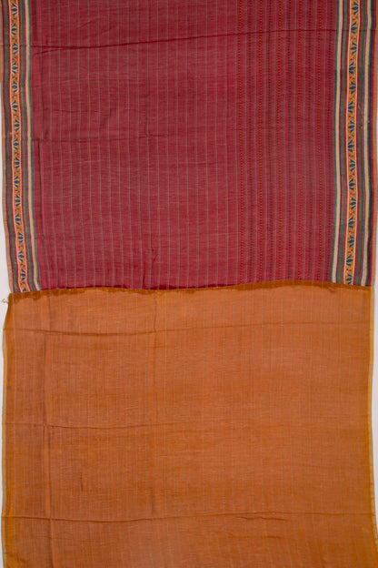 Chanderi Cotton Kanta Work Maroon Saree