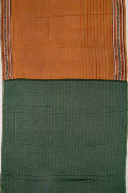 Chanderi Cotton Kanta Work Mustard Yellow Saree