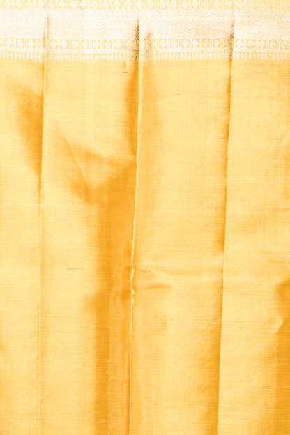 Kanchipuram Silk Tissue Jaal Gold Saree