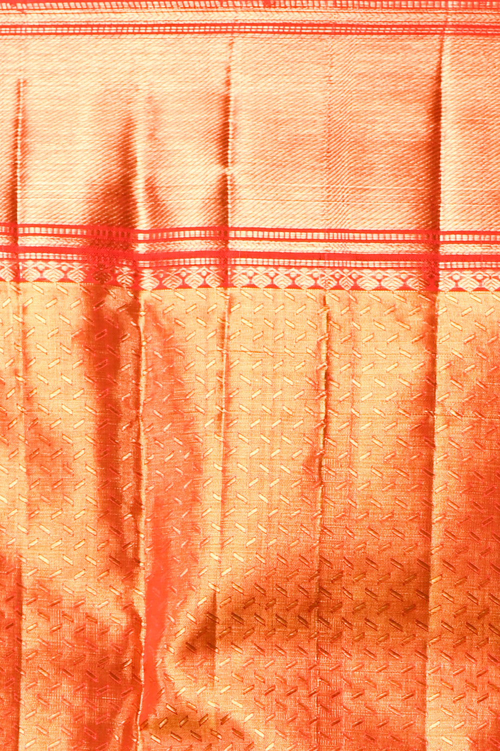 Kanchipuram Silk Tissue Butta Gold Saree