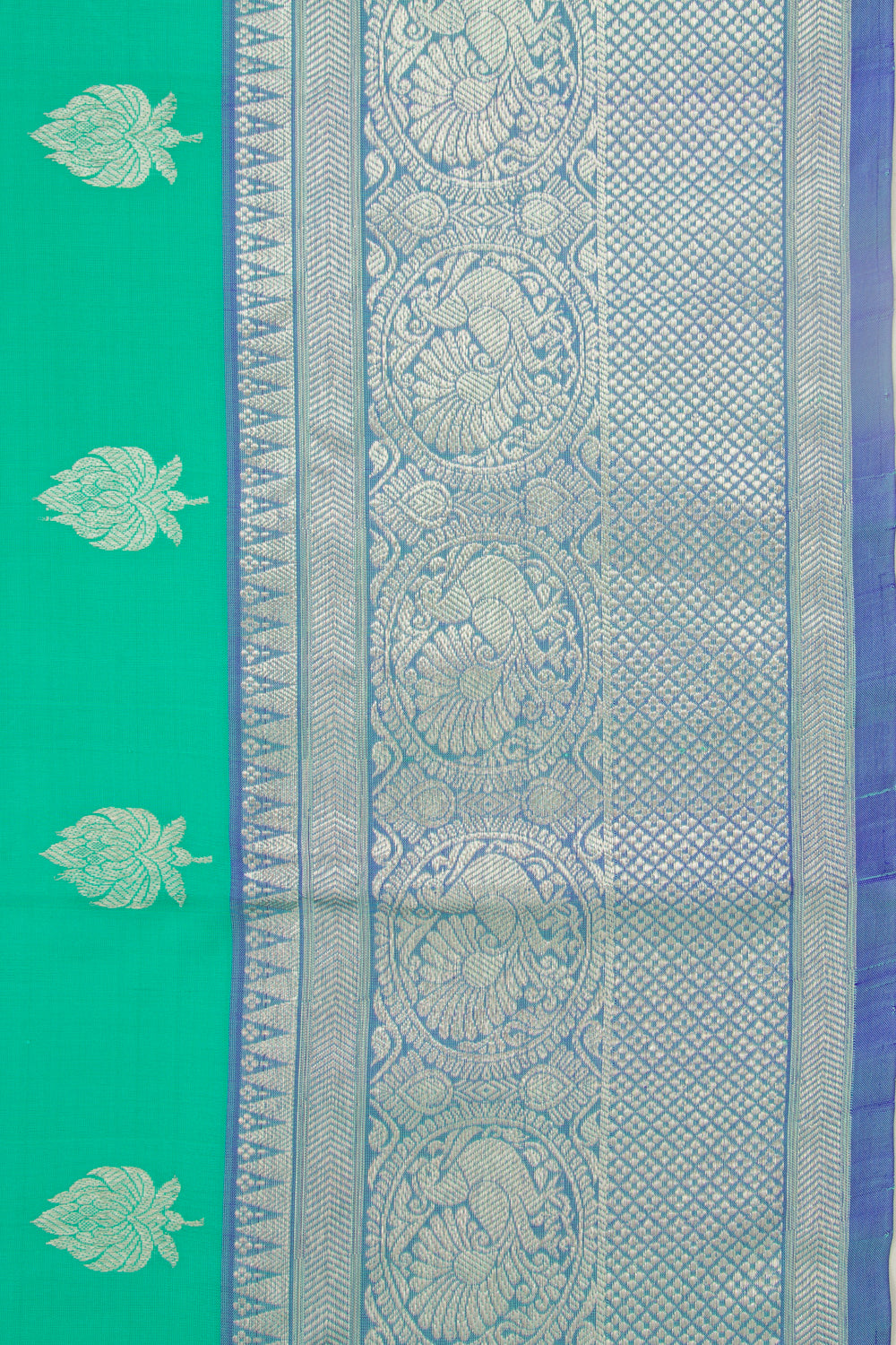Coimbatore Silk Butta Sea Green Saree