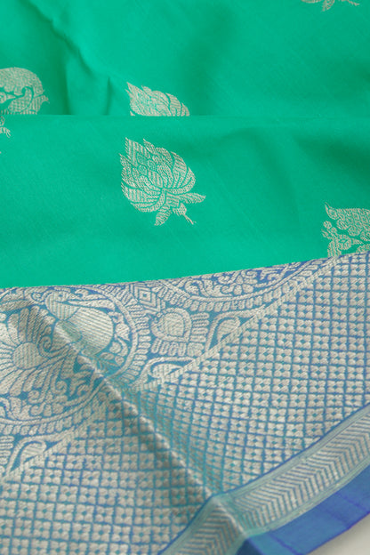 Coimbatore Silk Butta Sea Green Saree
