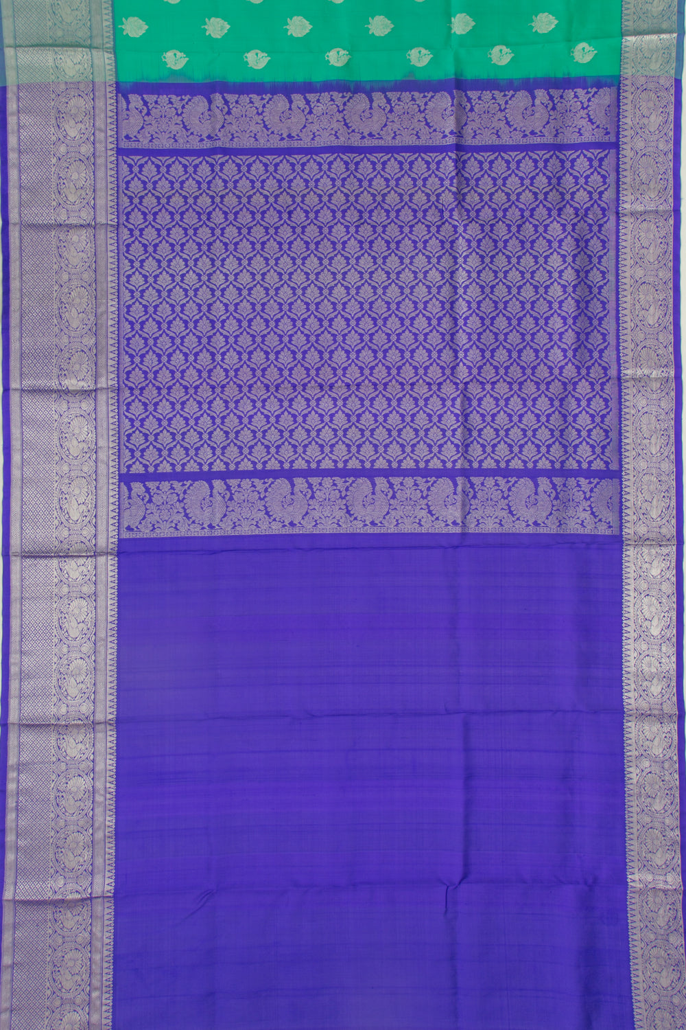 Coimbatore Silk Butta Sea Green Saree