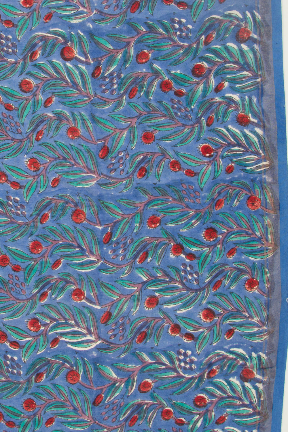 Chanderi Silk Floral Printed Dark Blue Saree